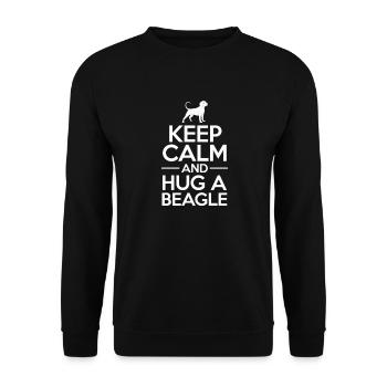 Beagle Hund Hunde Hundeliebhaber Haustier Geschenk - Unisex Pullover - Schwarz - Vorne - Alina (178cm) & Michal (187cm)