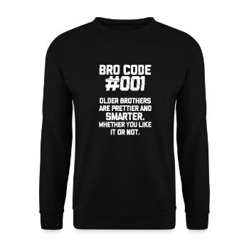 Big Brother Frère Sœur Cadeau - Sweat-shirt Unisexe - noir - Devant - Alina (178cm) & Michal (187cm)