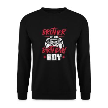 Brother's Birthday - Unisex Sweatshirt - black - Front - Alina (178cm) & Michal (187cm)