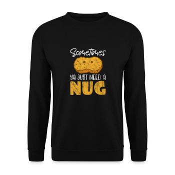 Pépites de poulet - Sweat-shirt Unisexe - noir - Devant - Alina (178cm) & Michal (187cm)