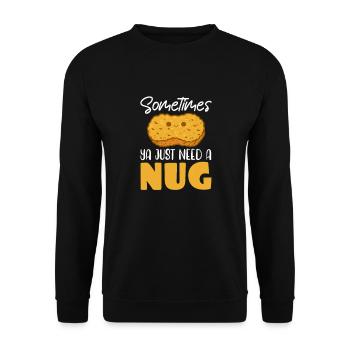 Chicken Poultry Chicken Nuggets Gift - Unisex Sweatshirt - black - Front - Alina (178cm) & Michal (187cm)