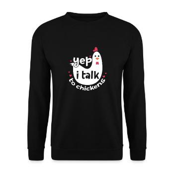 Chicken Farm Poultry Rooster Chickens Gift - Unisex Sweatshirt - black - Front - Alina (178cm) & Michal (187cm)