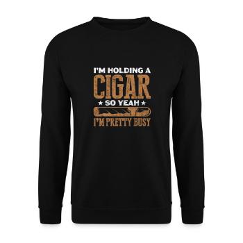 Zigarre - Unisex Pullover - Schwarz - Vorne - Alina (178cm) & Michal (187cm)