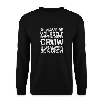 Raven - Unisex Sweatshirt - black - Front - Alina (178cm) & Michal (187cm)