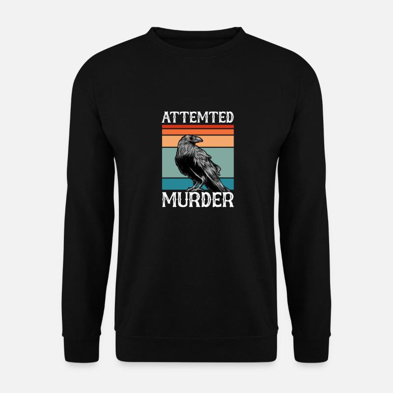 Rabe Krähe Vogel Kraehe Vögel Natur Crow GEschenk - Unisex Pullover - Schwarz