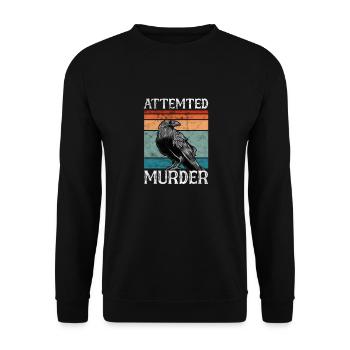 Raven - Unisex Sweatshirt - black - Front - Alina (178cm) & Michal (187cm)