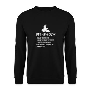 Raven - Unisex Sweatshirt - black - Front - Alina (178cm) & Michal (187cm)
