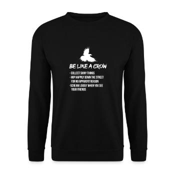 Raven Crow Bird Crow Birds Nature Crow GEschenk - Unisex Sweatshirt - black - Front - Alina (178cm) & Michal (187cm)