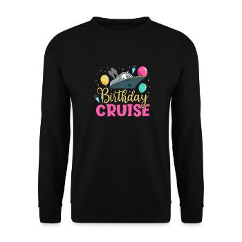 Kreuzfahrt Geburtstag - Unisex Pullover - Schwarz - Vorne - Alina (178cm) & Michal (187cm)