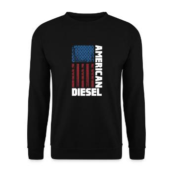Diesel America USA Auto Tuning Gasoline Gift - Unisex Sweatshirt - black - Front - Alina (178cm) & Michal (187cm)