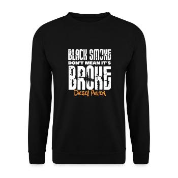 Diesel Auto Tuning Gasoline Vehicle Gift - Unisex Sweatshirt - black - Front - Alina (178cm) & Michal (187cm)