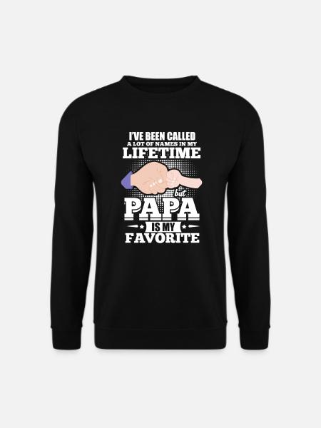 Vater Tochter Papa Sohn Kind Vatertag Geschenk - Unisex Pullover - Schwarz