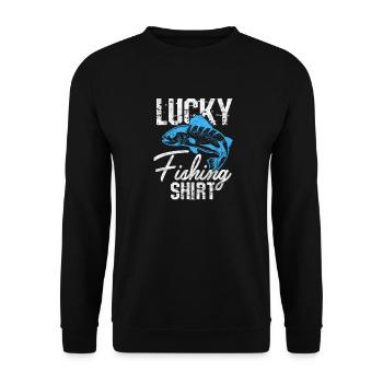 Angler - Unisex Sweatshirt - black - Front - Alina (178cm) & Michal (187cm)
