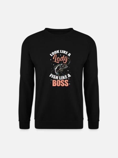 Anglerin - Unisex Pullover - Schwarz