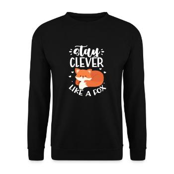 Fox Foxes Fox Forest Animal Forest Animal Gift - Unisex Sweatshirt - black - Front - Alina (178cm) & Michal (187cm)
