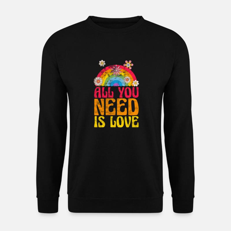 Hippie - Unisex Pullover - Schwarz