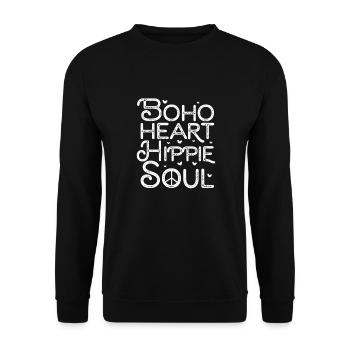 Hippie Peace Flower Power Amour Paix Cadeau - Sweat-shirt Unisexe - noir - Devant - Alina (178cm) & Michal (187cm)