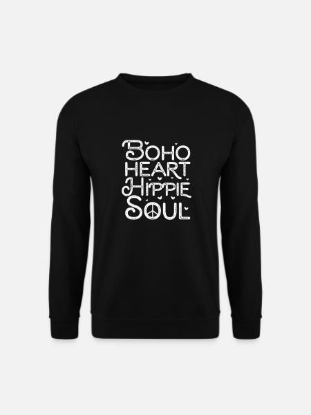 Hippie Peace Flower Power Love Frieden Geschenk - Unisex Pullover - Schwarz