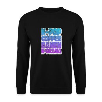 K-Pop Café Ramen Coréen Corée Kpop Cadeau - Sweat-shirt Unisexe - noir - Devant - Alina (178cm) & Michal (187cm)