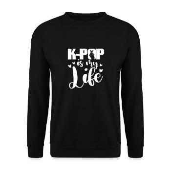 K-Pop - Unisex Pullover - Schwarz - Vorne - Alina (178cm) & Michal (187cm)