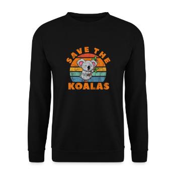 Koala - Sweat-shirt Unisexe - noir - Devant - Alina (178cm) & Michal (187cm)
