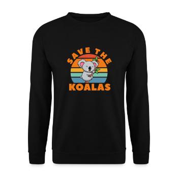 Koala Koala Bear Australie Bear Gift - Sweat-shirt Unisexe - noir - Devant - Alina (178cm) & Michal (187cm)