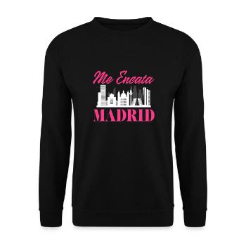 Madrid - Sweat-shirt Unisexe - noir - Devant - Alina (178cm) & Michal (187cm)