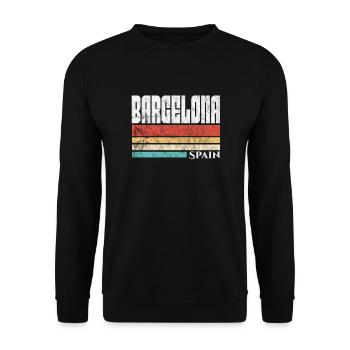 Spain Spanish Barcelona Spanish Holiday Gift - Unisex Sweatshirt - black - Front - Alina (178cm) & Michal (187cm)