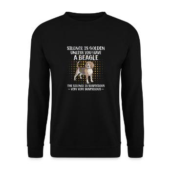 Beagle - Unisex Sweatshirt - black - Front - Alina (178cm) & Michal (187cm)