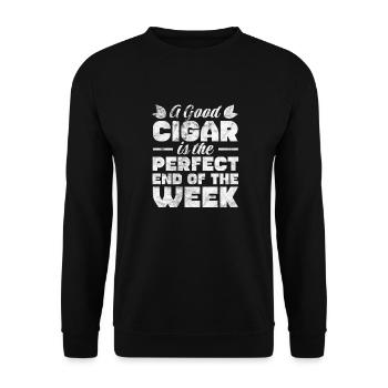 Zigarre - Unisex Pullover - Schwarz - Vorne - Alina (178cm) & Michal (187cm)