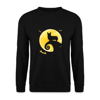 Corgi Halloween - Unisex Pullover - Schwarz - Vorne - Alina (178cm) & Michal (187cm)