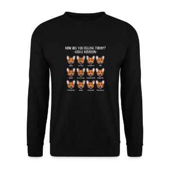Welsh Corgi Dog Dog Dog Race Cadeau - Sweat-shirt Unisexe - noir - Devant - Alina (178cm) & Michal (187cm)