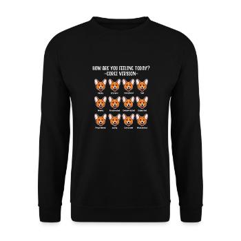 Corgi - Unisex Pullover - Schwarz - Vorne - Alina (178cm) & Michal (187cm)