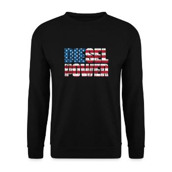 Diesel America - Unisex Sweatshirt - black - Front - Alina (178cm) & Michal (187cm)