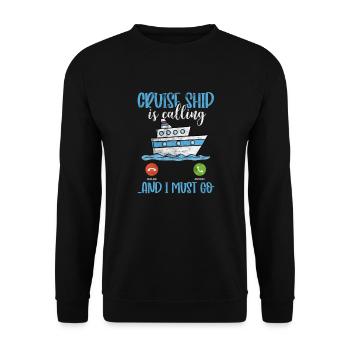 Cruise Cruise Ship Holiday Ship Gift - Unisex Sweatshirt - black - Front - Alina (178cm) & Michal (187cm)