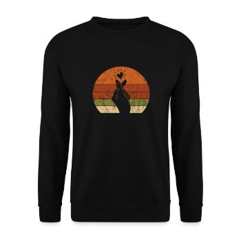 K-Pop Korean Music Pop Korea Kpop Gift - Unisex Sweatshirt - black - Front - Alina (178cm) & Michal (187cm)