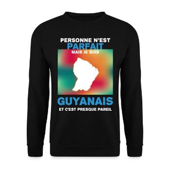 Pour Mon Guyanais Préféré Humour Guyane - Sweat-shirt Unisexe - noir - Devant - Alina (178cm) & Michal (187cm)