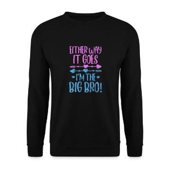 Brother - Unisex Sweatshirt - black - Front - Alina (178cm) & Michal (187cm)