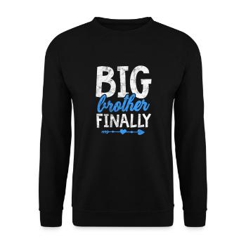 Grosser Bruder - Unisex Pullover - Schwarz - Vorne - Alina (178cm) & Michal (187cm)