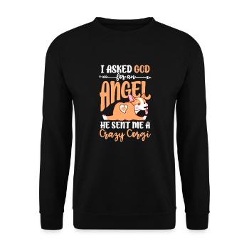 Corgi - Unisex Sweatshirt - black - Front - Alina (178cm) & Michal (187cm)