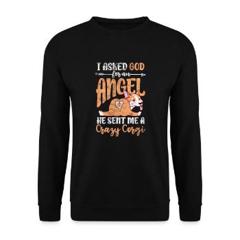 Welsh Corgi Dog Dog Dog Race Cadeau - Sweat-shirt Unisexe - noir - Devant - Alina (178cm) & Michal (187cm)
