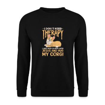 Welsh Corgi Dog Dog Dog Race Cadeau - Sweat-shirt Unisexe - noir - Devant - Alina (178cm) & Michal (187cm)