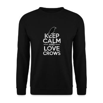 Raven - Unisex Sweatshirt - black - Front - Alina (178cm) & Michal (187cm)
