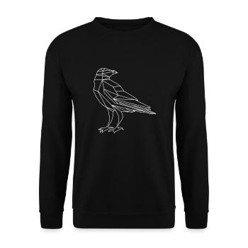 Raven Crow Bird Crow Birds Nature Crow GEschenk - Unisex Sweatshirt - black - Front - Alina (178cm) & Michal (187cm)