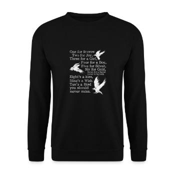 Raven - Unisex Sweatshirt - black - Front - Alina (178cm) & Michal (187cm)