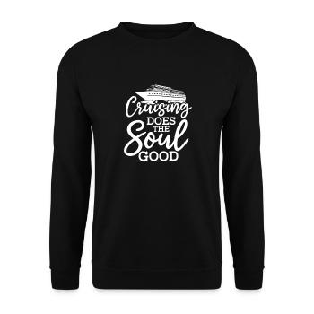 Kreuzfahrt - Unisex Pullover - Schwarz - Vorne - Alina (178cm) & Michal (187cm)