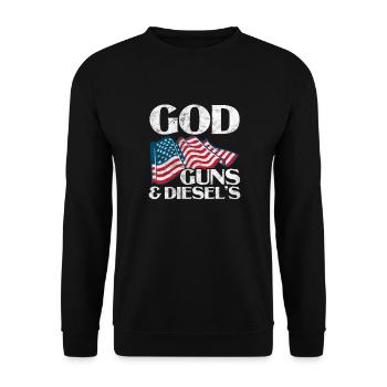 Diesel America - Unisex Sweatshirt - black - Front - Alina (178cm) & Michal (187cm)