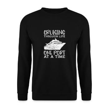 Cruise Cruise Ship Holiday Ship Gift - Unisex Sweatshirt - black - Front - Alina (178cm) & Michal (187cm)