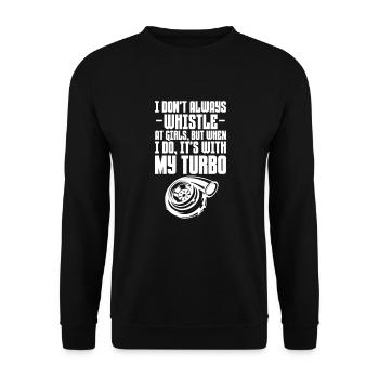 Diesel Auto Tuning Gasoline Vehicle Gift - Unisex Sweatshirt - black - Front - Alina (178cm) & Michal (187cm)