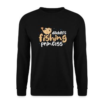 Angler Father Daughter - Unisex Sweatshirt - black - Front - Alina (178cm) & Michal (187cm)